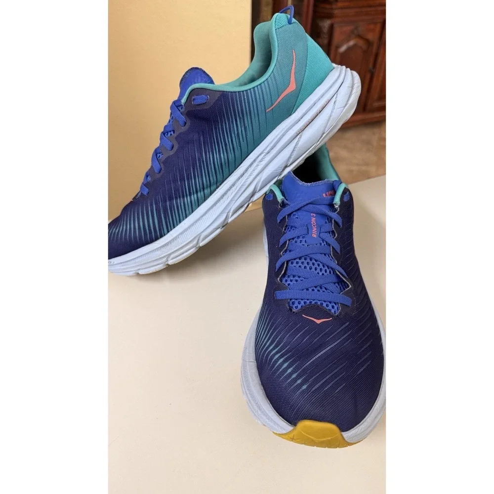 HOKA Rincon 3 Women's Running Shoes US 11 Blue Teal Road Athletic Sneakers